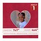 Red Suede Mat Board for 7x7 Frames - Heart Opening for 4x4 Photos